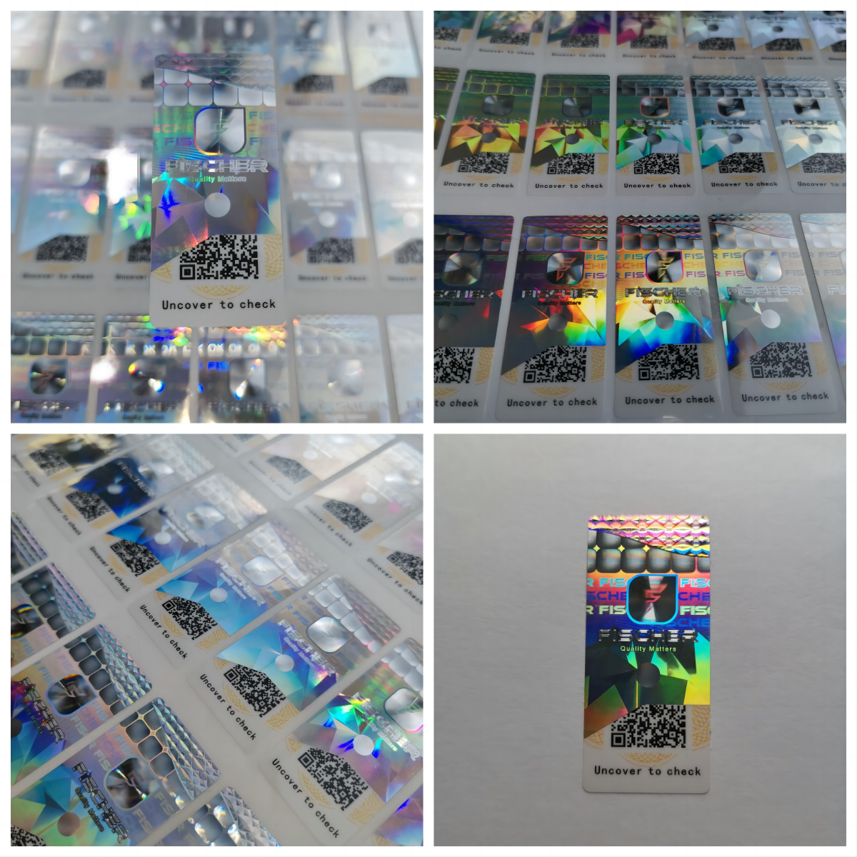 全息鐳射二維碼防偽標貼一次性激光3D效果動態(tài)防轉移留底標簽